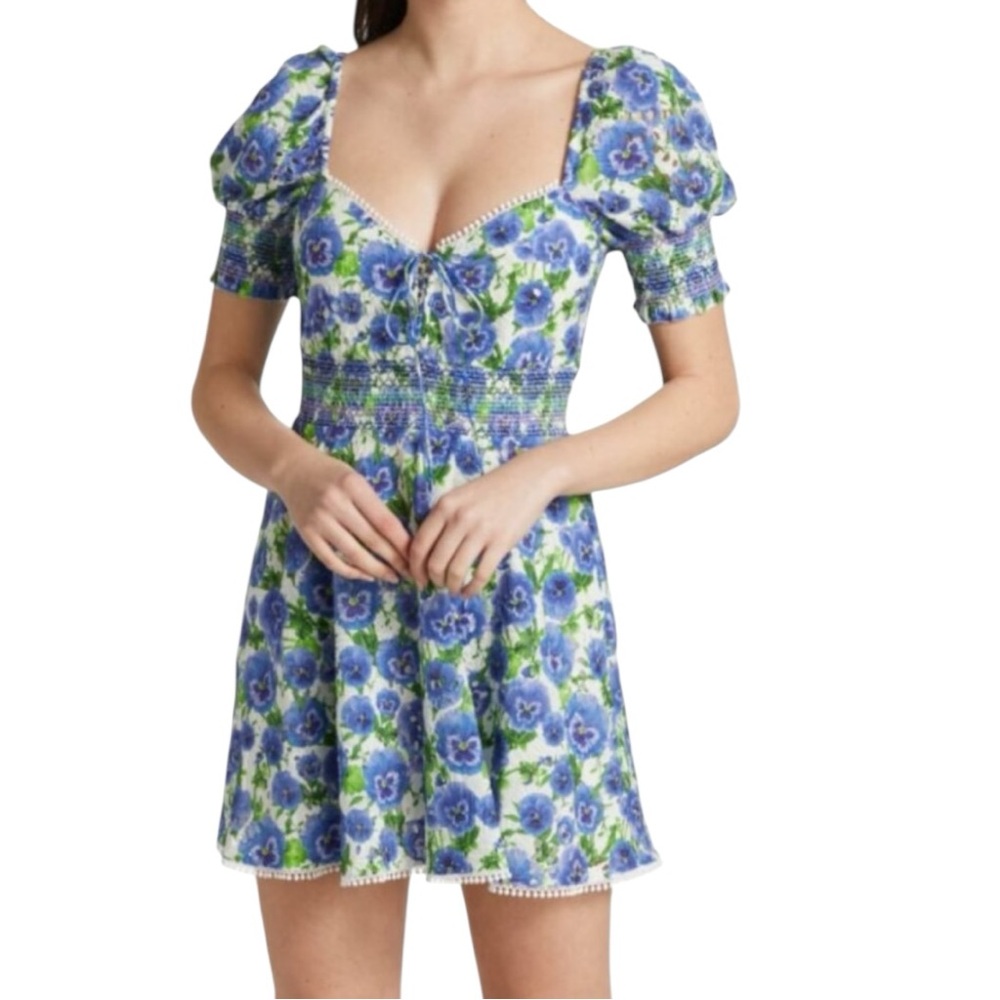 Alice + Olivia • Crawford Floral Eyelet Minidress